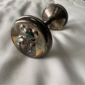 Silver plated baby rattle